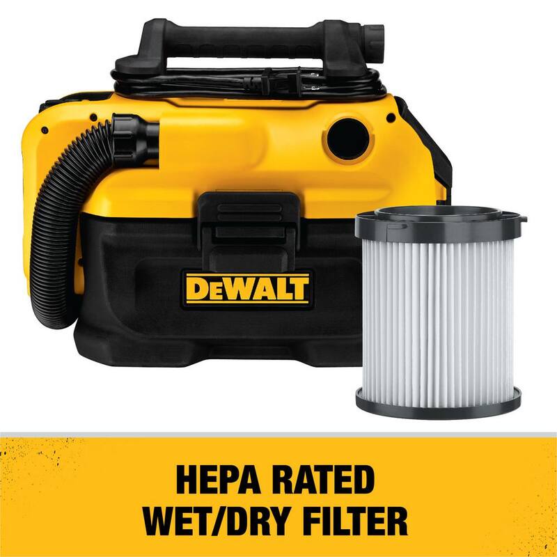 DEWALT 20V MAX 2 Gal. Cordless/Corded Wet/Dry Vacuum - DCV581H