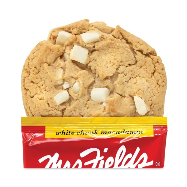 Galletas de Macadamia con Trozos Blancos de Mrs. Fields, 21 oz, Paquete Envuelto Individualmente, Chocolate Blanco, PK12, 12PK - 572563