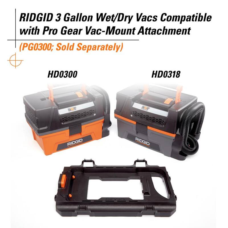 RIDGID 3 Gallon 18-Volt Cordless Handheld NXT Shop Vac Wet Dry Vacuum (Tool Only) with Filter, Expandable Hose and Accessories - HD0318