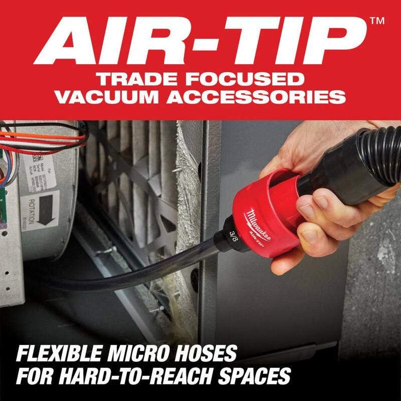 Milwaukee AIR-TIP 1-1/4 in. - 2-1/2 in. Long Reach Flexible Hose Set Wet/Dry Shop Vacuum Attachment (5-Piece) - 49-90-2037