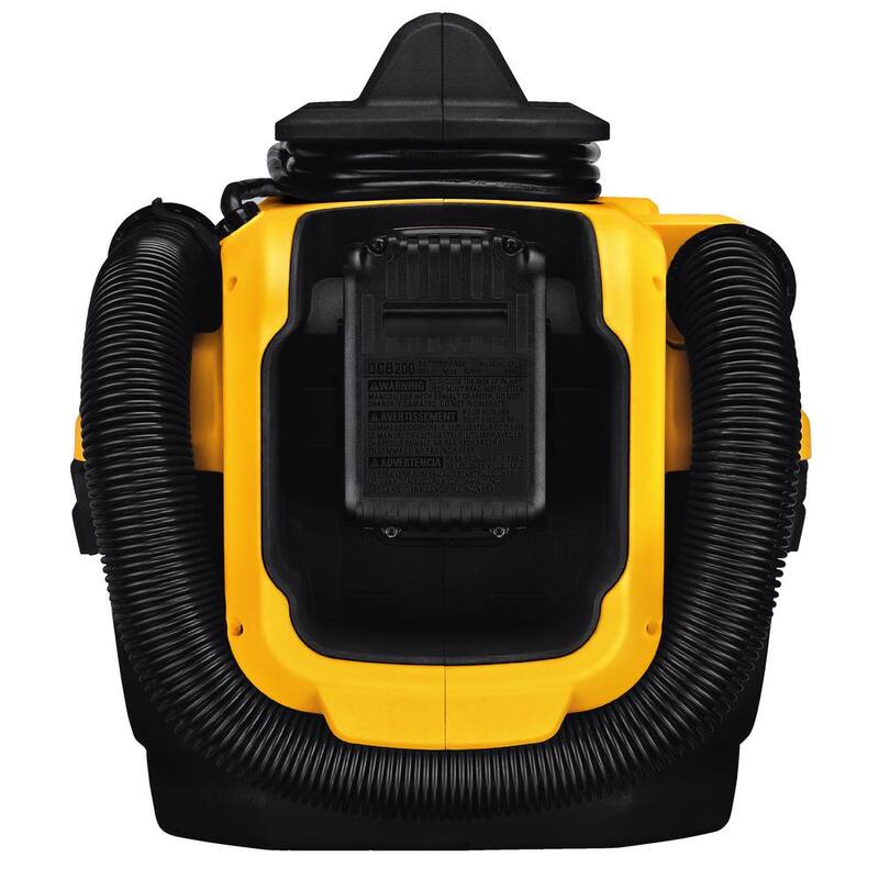 DEWALT 2 Gal. MAX Cordless/Corded Wet/Dry Vacuum and (1) 20V MAX Compact Lithium-Ion 2.0Ah Battery - DCV581Hwb
