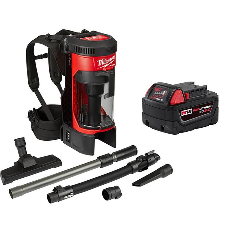 Milwaukee M18 FUEL 1 Gal. 18-Volt Lithium-Ion Brushless Cordless 3-in-1 Backpack Vacuum W/ 5.0Ah Battery - 0885-20-48-11-1850