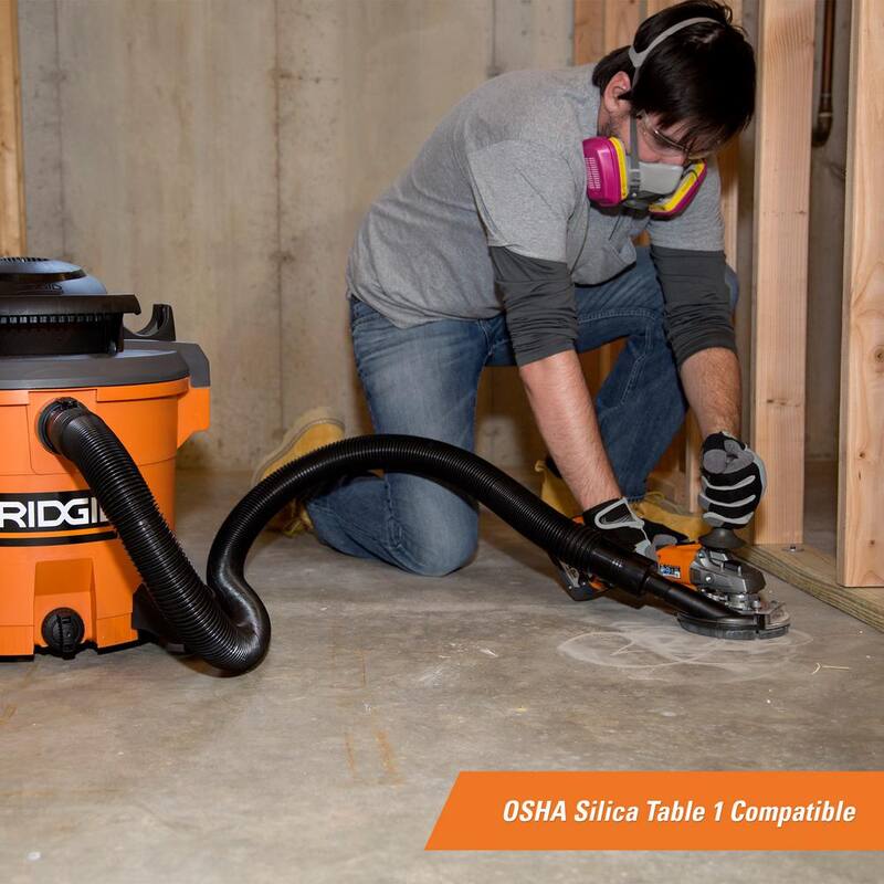 RIDGID Wet Dry Vacuum OSHA Compatible Kit with HEPA Level Filtration, Cyclonic Dust Bags for Select 12 -16 Gal RIDGID Shop Vacs - VF6500