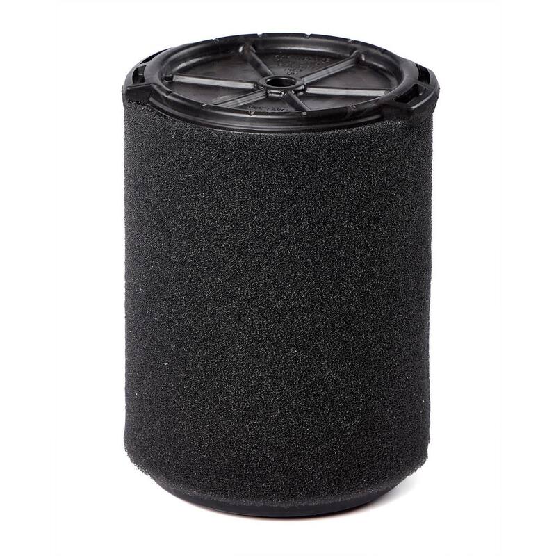 RIDGID Wet Debris Application, Foam Wet Dry Vacuum Shop Vac Filter for Most 5-16 Gallon RIDGID Shop Vacs (1-Pack) - VF7000