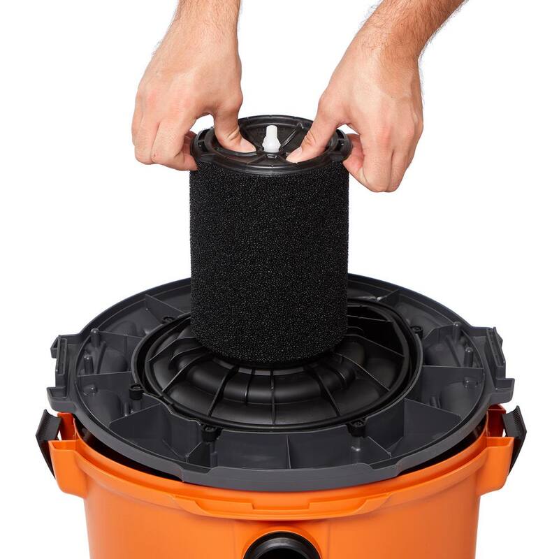 RIDGID Wet Debris Application, Foam Wet Dry Vacuum Shop Vac Filter for Most 5-16 Gallon RIDGID Shop Vacs (1-Pack) - VF7000