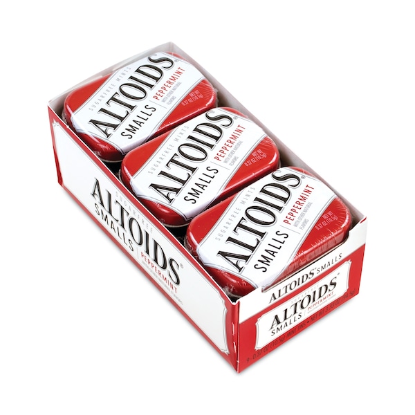 Altoids Pequeños Mint sin Azúcar, Menta, 0.37 oz, Paquete de 9, 9 PK - 875278