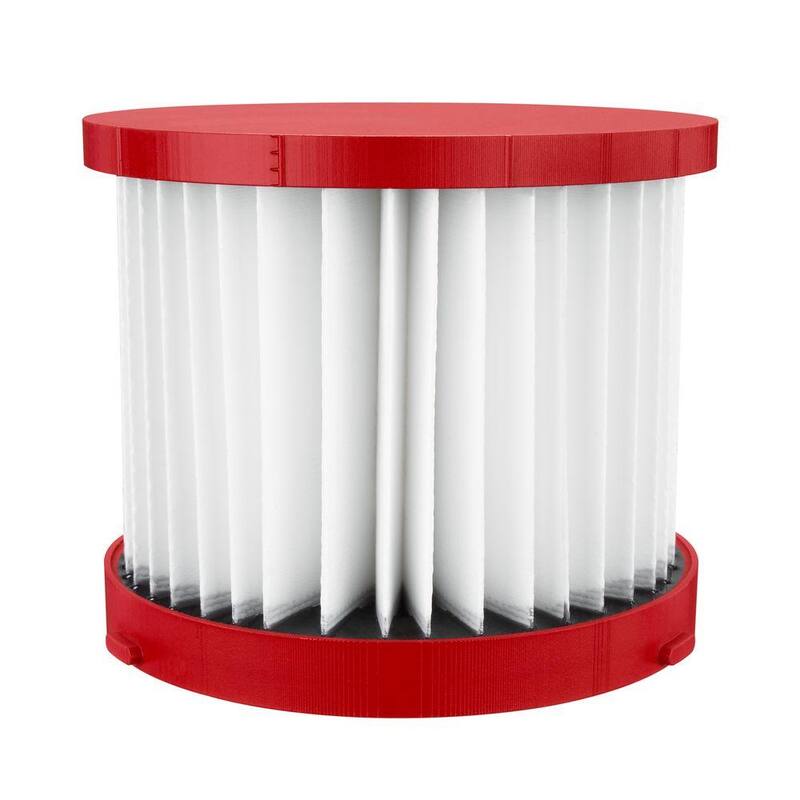 Milwaukee M18/M12 HEPA Wet/Dry Vacuum Filter for Milwaukee Models 0880-20, 0970-20, & 0960-20 Vacuums (1-Pack) - 49-90-1900