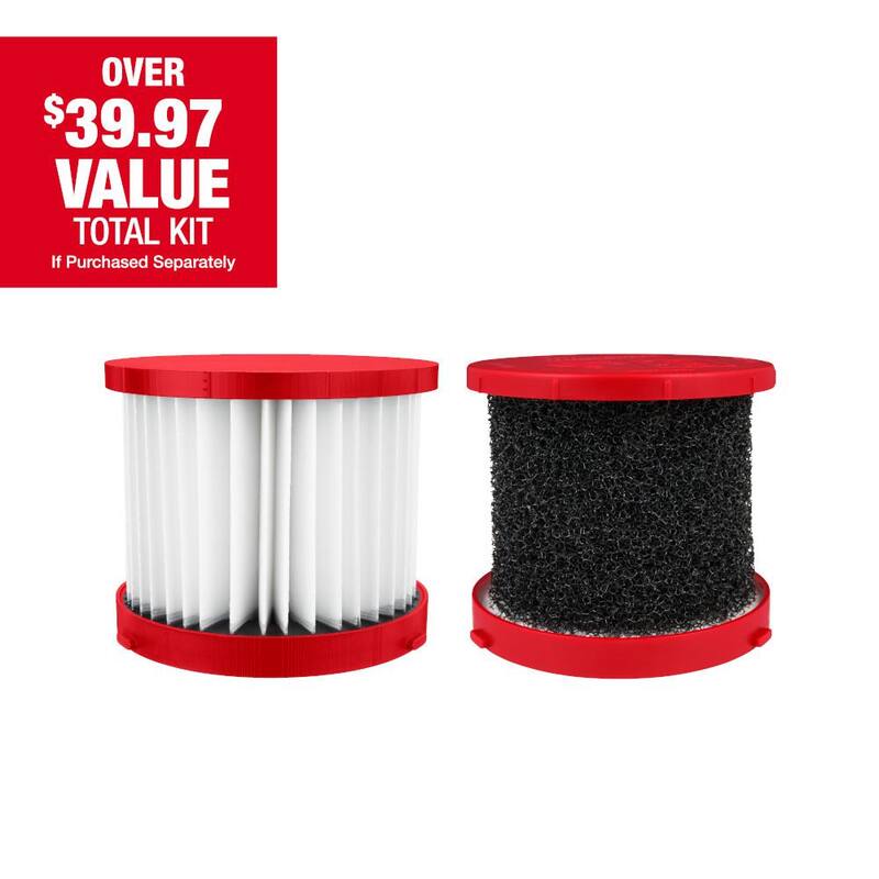 Milwaukee M18/M12 HEPA Wet/Dry Vacuum Filter (2-Pack) - 49-90-1900HW