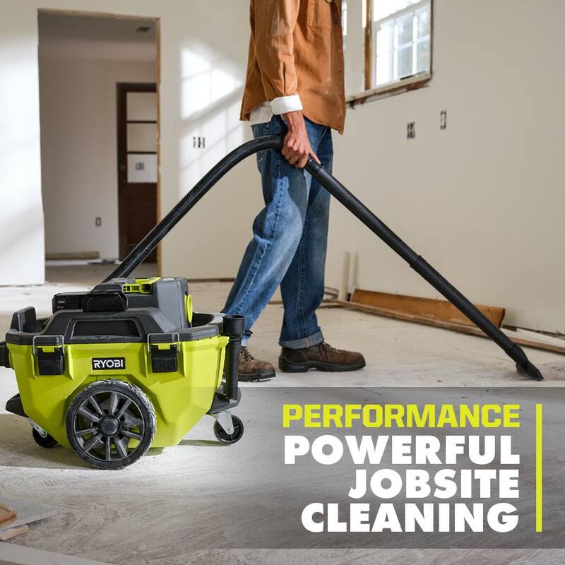 RYOBI ONE+ 18V Cordless 6 Gal. Wet Dry Vacuum Kit with 4.0 Ah Battery and 18V Charger - PCL735K