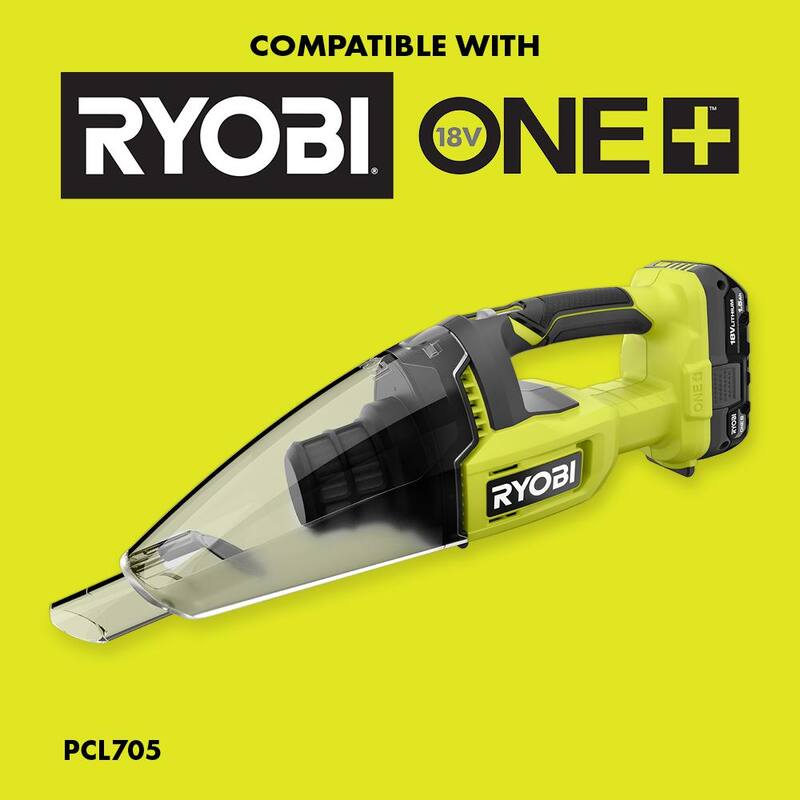RYOBI Hand Vacuum Accessory Kit with Crevice Tool, Floor Nozzle, Dust Brush and Flexible Hose - A32K05