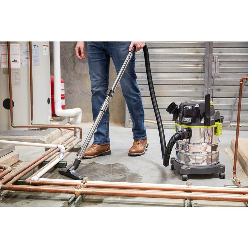 RYOBI ONE+ 18V Cordless 4.75 Gallon Wet/Dry Vacuum (Tool Only) - PWV201B