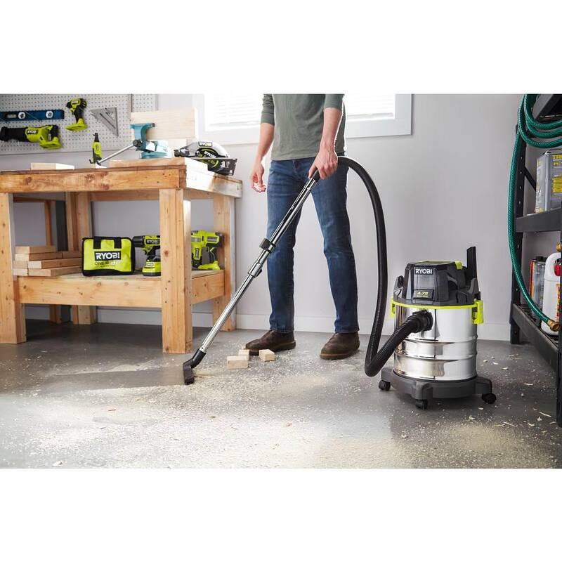 RYOBI ONE+ 18V Cordless 4.75 Gallon Wet/Dry Vacuum (Tool Only) - PWV201B