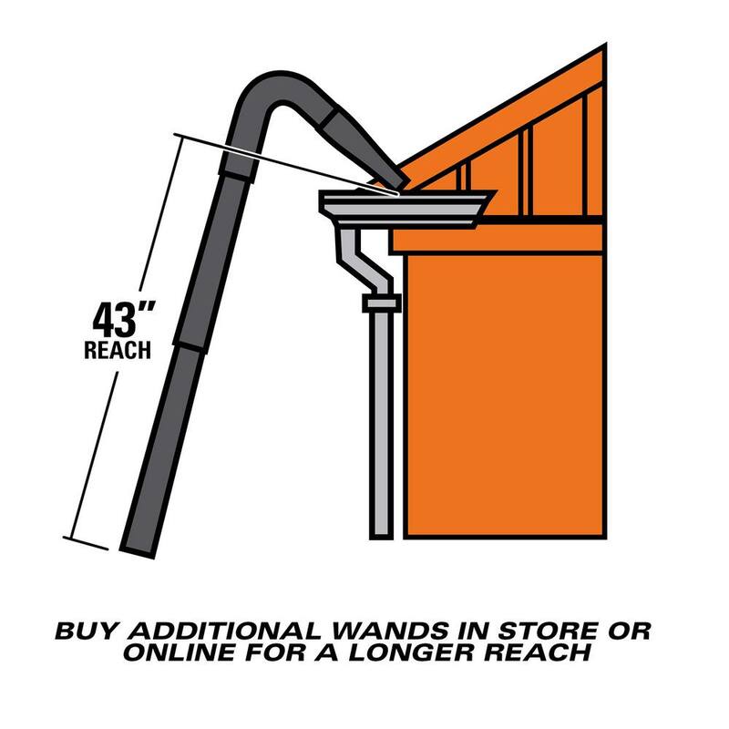 RIDGID 2-1/2 in. Gutter Cleaning Accessory Kit Shop Vac Attachments for RIDGID Wet Dry Vacuums - VT2515