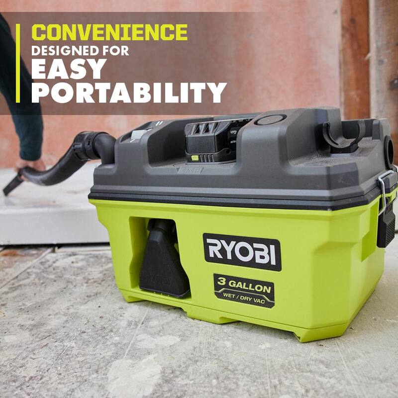 RYOBI ONE+ 18V LINK Cordless 3 Gal. Wet/Dry Vacuum Kit with 4.0 Ah Battery and 18V Charger - PCL734K