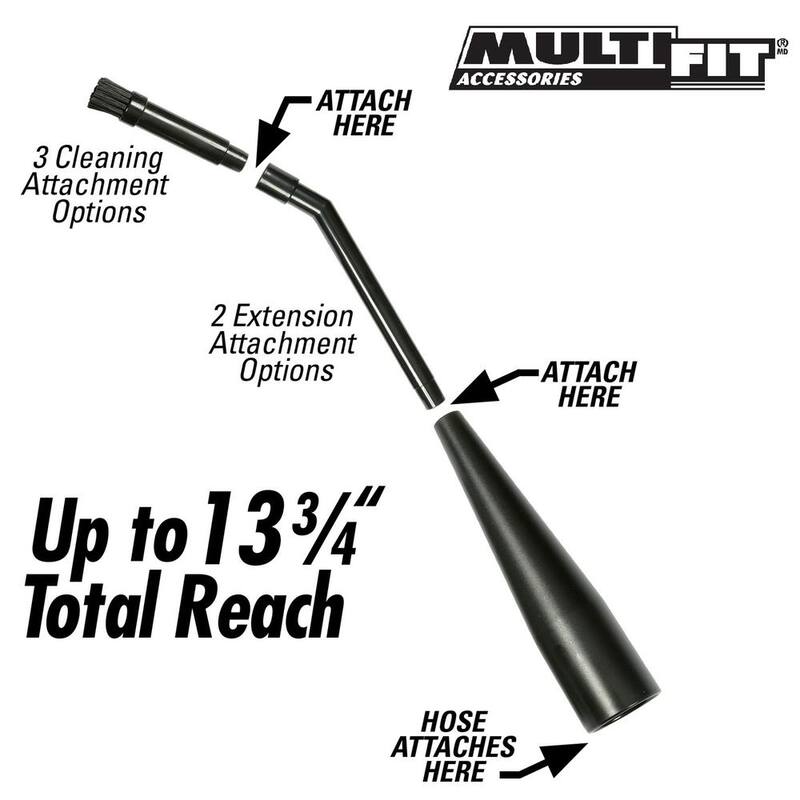 MULTI FIT 1-1/4 in. Micro-Cleaning Accessory Kit Shop Vac Attachments for RIDGID Wet Dry Vacuums - VT1215