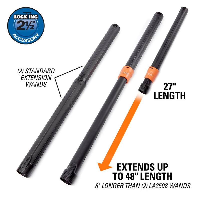 RIDGID 2-1/2 in. Locking Telescoping Extension Wand Accessory Shop Vac Attachment for RIDGID Wet Dry Vacuums - LA2518