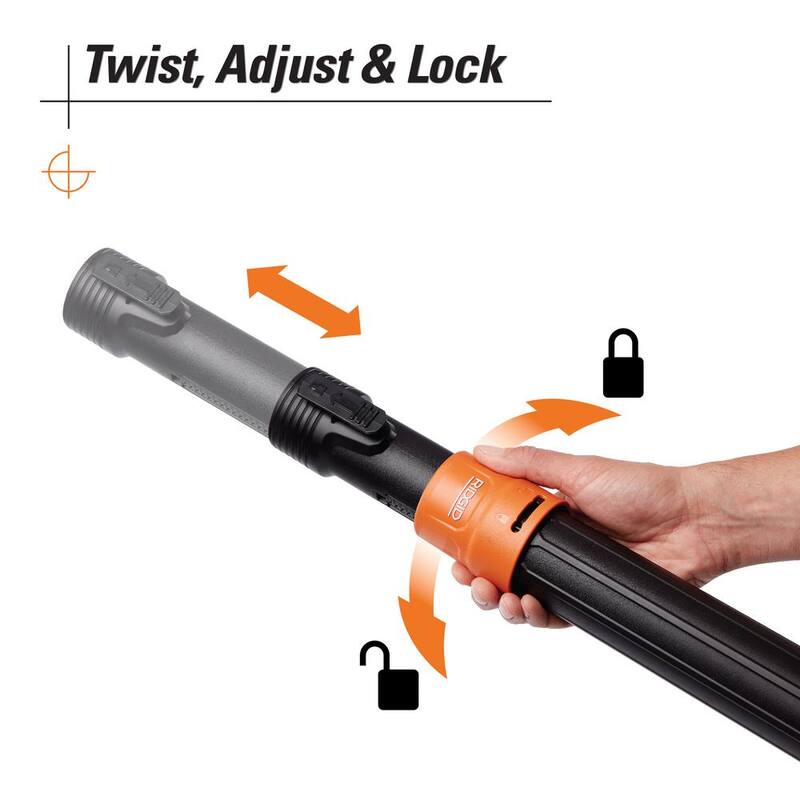 RIDGID 2-1/2 in. Locking Telescoping Extension Wand Accessory Shop Vac Attachment for RIDGID Wet Dry Vacuums - LA2518