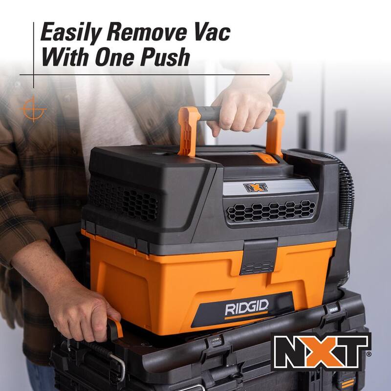 RIDGID 3 Gal. 5.0 Peak HP NXT Shop Vac Wet Dry Vacuum with Filter, Expandable Locking Hose, Accessories and Pro Gear Attachment - HD0300PG