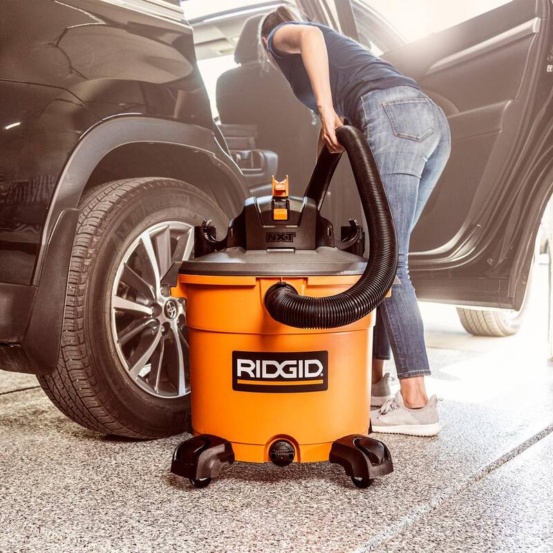 RIDGID Fine Dust Pleated Paper Wet Dry Vacuum Shop Vac Filter Replacement for Most 5-16 Gallon RIDGID Shop Vacs (2-Pack) - VF5200