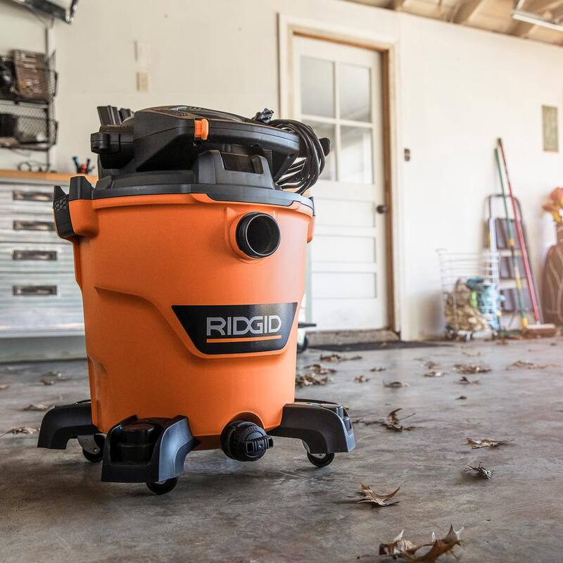 RIDGID 12 Gallon 6.0 Peak HP NXT Shop Vac Wet Dry Vacuum with Detachable Blower, Filter, Dust Bag, Locking Hose and Accessories - HD1280