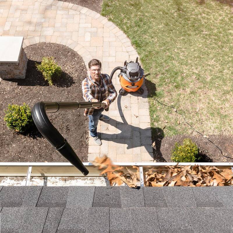 RIDGID 16 Gallon 6.5 Peak HP NXT Shop Vac Wet Dry Vacuum with Detachable Blower, Filter, Accessories and Gutter Cleaning Kit - HD1600A
