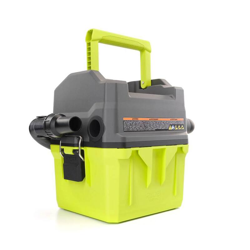 RYOBI ONE+ 18V Cordless 1 Gal. Wet/Dry Vacuum (Tool Only) with Extra Filter and Foam Filter - PCL733B-A32VC05-A32WF03
