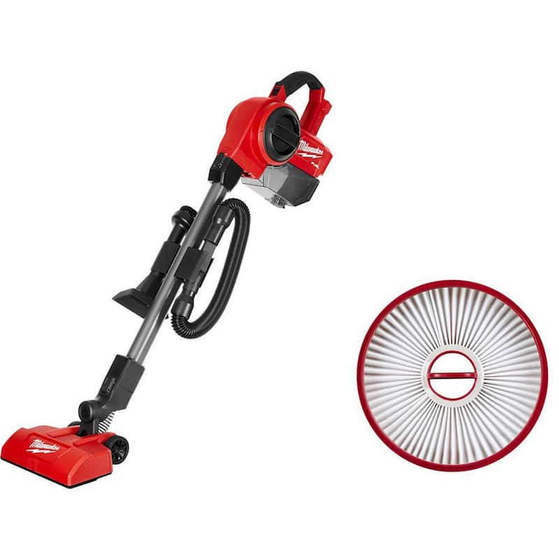 Milwaukee M18 FUEL 18-Volt Lithium-Ion Brushless 0.25 Gal. Cordless Jobsite Wet/Dry Vacuum with Extra Filter - 0940-20-49-90-2012