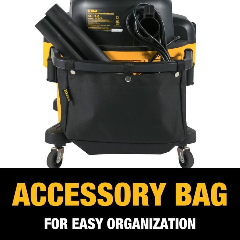 DEWALT 9 Gal. Portable Wet/Dry Vacuum with Hose Accessories and Accessory Bag - DXV09PA