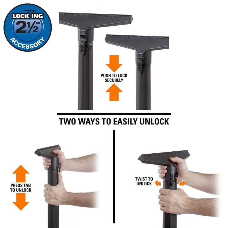 RIDGID 2-1/2 in. Locking Wet Nozzle Accessory Shop Vac Attachment for RIDGID Wet Dry Vacuums - LA2510