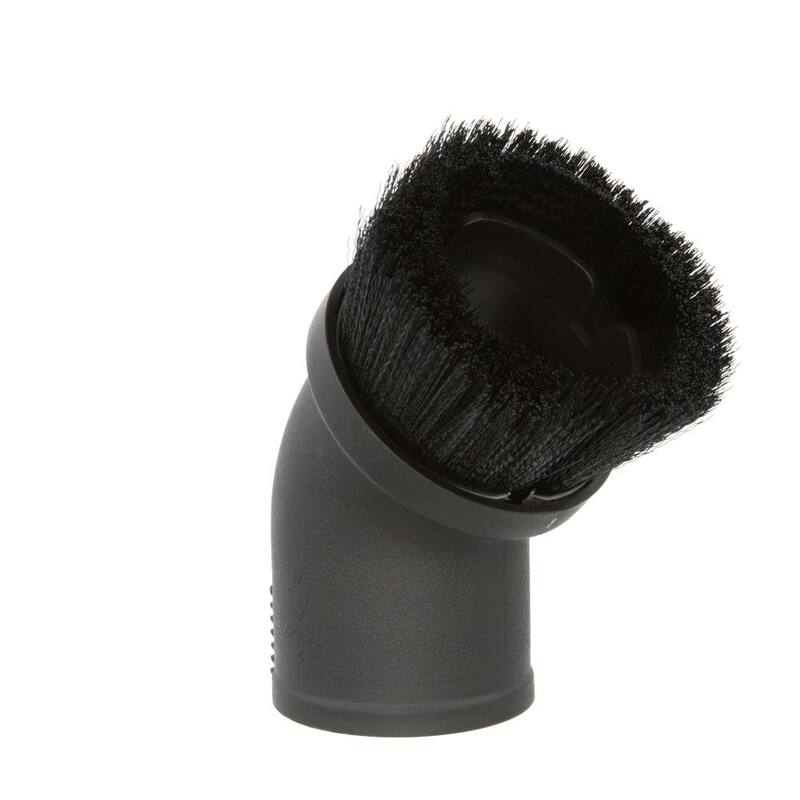 RIDGID 2-1/2 in. Locking Dusting Brush Accessory Shop Vac Attachment for RIDGID Wet Dry Vacuums - LA2501