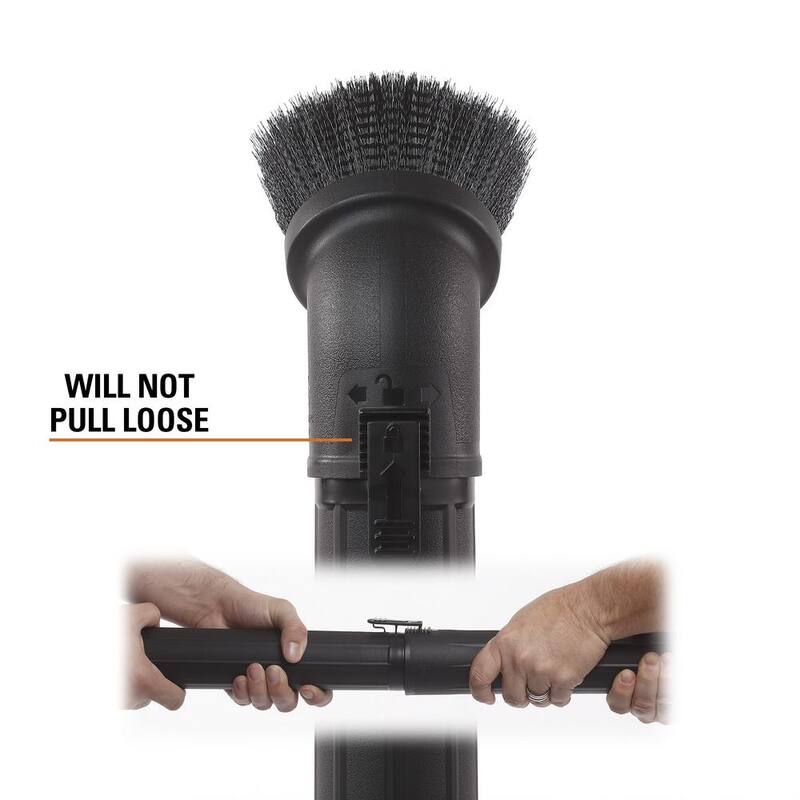 RIDGID 2-1/2 in. Locking Dusting Brush Accessory Shop Vac Attachment for RIDGID Wet Dry Vacuums - LA2501