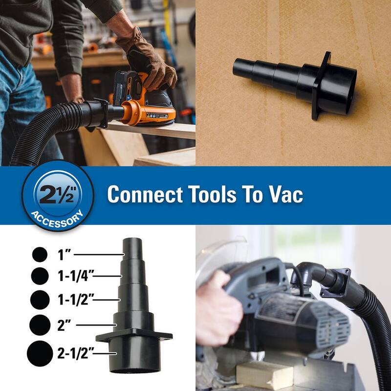 RIDGID 2-1/2 in. Power Tool Adapter Accessory Shop Vac Attachment for RIDGID Wet Dry Vacuums - VT1407