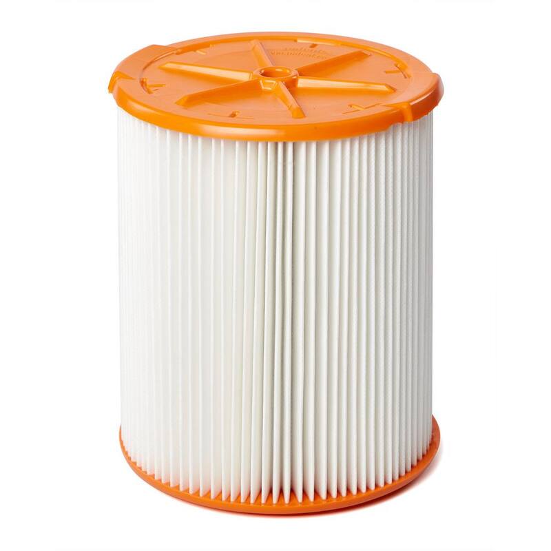 RIDGID HEPA Replacement Wet Dry Vacuum Shop Vac Filter for Most 5-16 Gallon RIDGID Shop Vacs (1-Pack) - VF8000