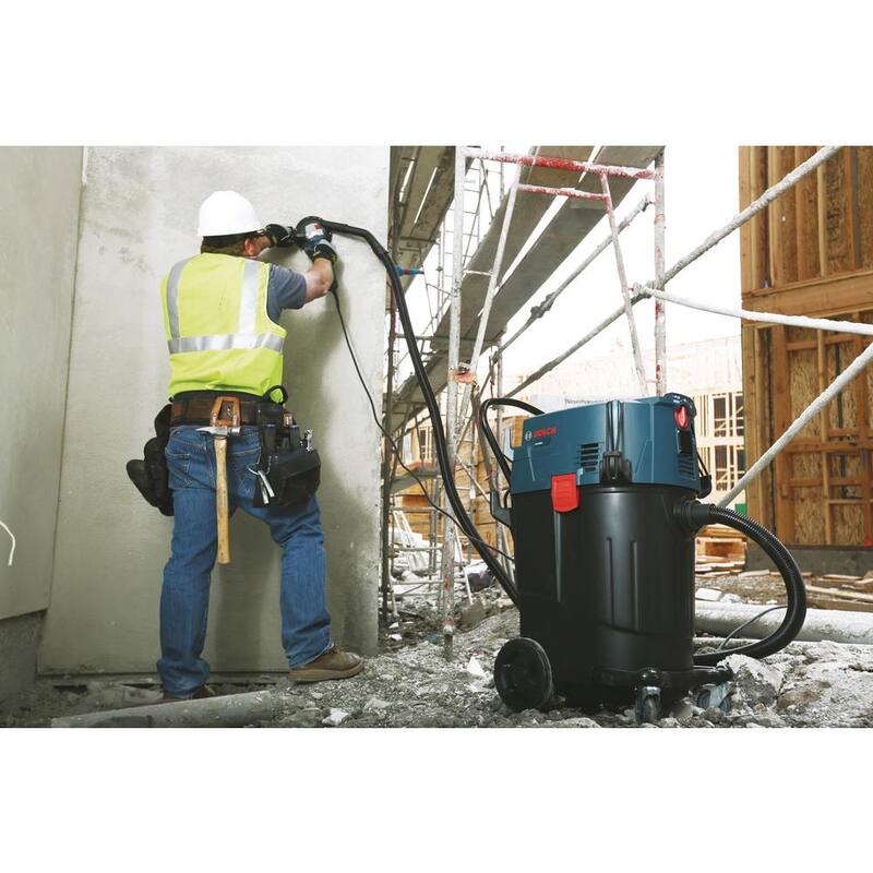 Bosch 14 Gallon Corded Wet/Dry Dust Extractor Vacuum with Automatic Filter Clean and HEPA Filter - VAC140AH