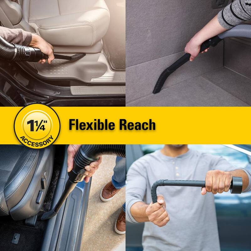 RIDGID 1-1/4 in. and 2-1/2 in. Spiral Flexible Crevice Tool Accessory Shop Vac Attachment for RIDGID Wet Dry Vacuums - VT2532