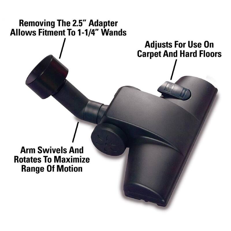RIDGID 1-1/4 in. and 2-1/2 in. Carpet and Hard Floor Nozzle Accessory Shop Vac Attachment for RIDGID Wet Dry Vacuums - VT2530
