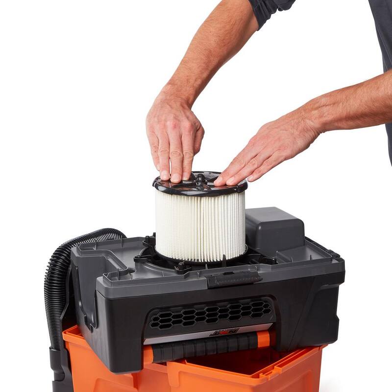RIDGID General Debris Pleated Paper Wet Dry Vacuum Shop Vac Filter Replacement for Most 3-4.5 Gallon RIDGID Shop Vacs (1-Pack) - VF3400