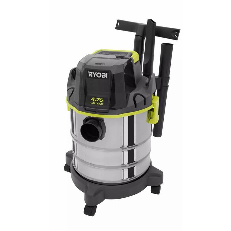 RYOBI ONE+ 18V Cordless 4.75 Gal. Wet/Dry Vacuum Kit with 4.0 Ah Battery and Charger - PWV201KN