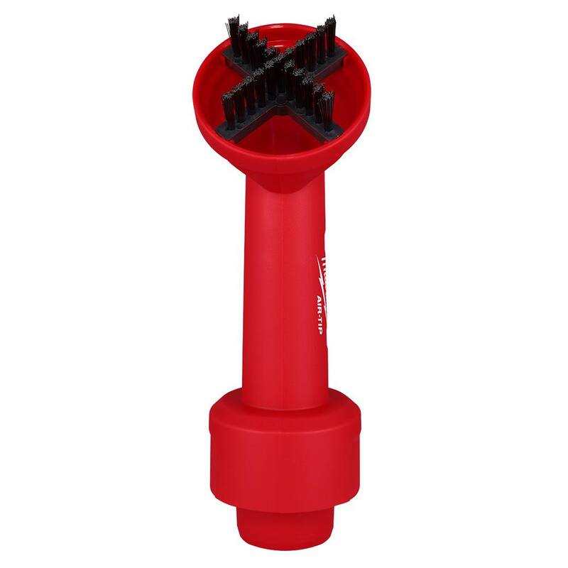 Milwaukee AIR-TIP 1-1/4 in. - 2-1/2 in. Cross Brush Tool Wet/Dry Shop Vacuum Attachment (1-Piece) - 49-90-2035