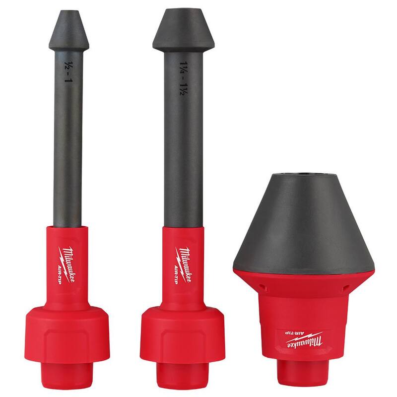 Milwaukee AIR-TIP 1-1/4 in. - 2-1/2 in. Conduit Line Puller Attachment For Wet/Dry Shop Vacuums (3-Piece) - 49-90-2024