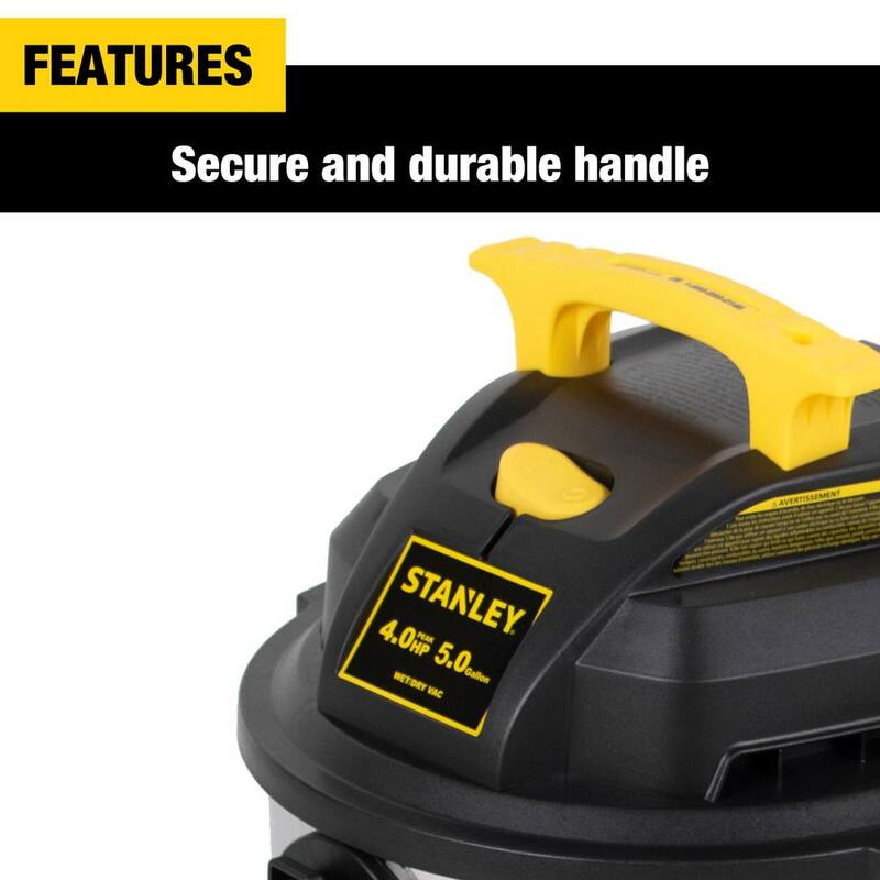 Stanley 5 Gal. 4.0 Peak HP Wet/Dry Vac - SL18115