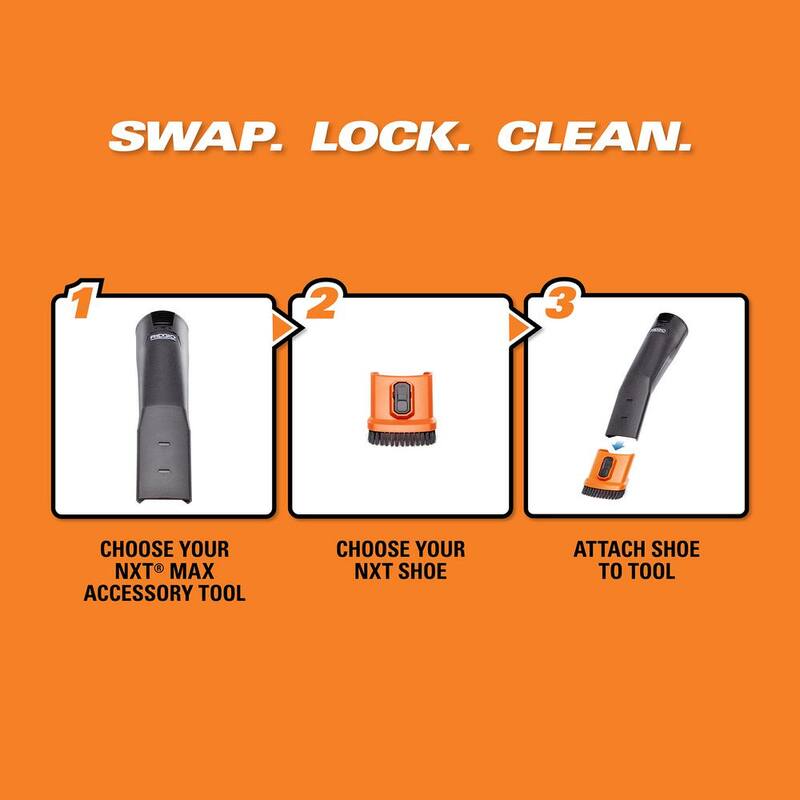 RIDGID 2-1/2 in. NXT Max Locking Car Nozzle Accessory Shop Vac Attachment for RIDGID NXT Wet Dry Vacuums - MAX2503