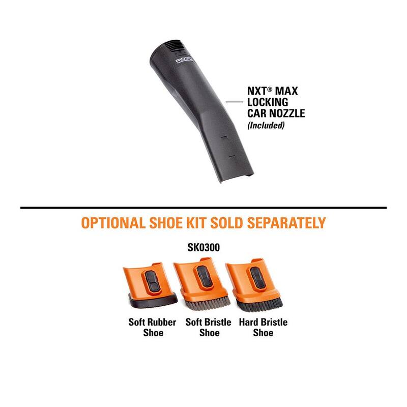 RIDGID 2-1/2 in. NXT Max Locking Car Nozzle Accessory Shop Vac Attachment for RIDGID NXT Wet Dry Vacuums - MAX2503