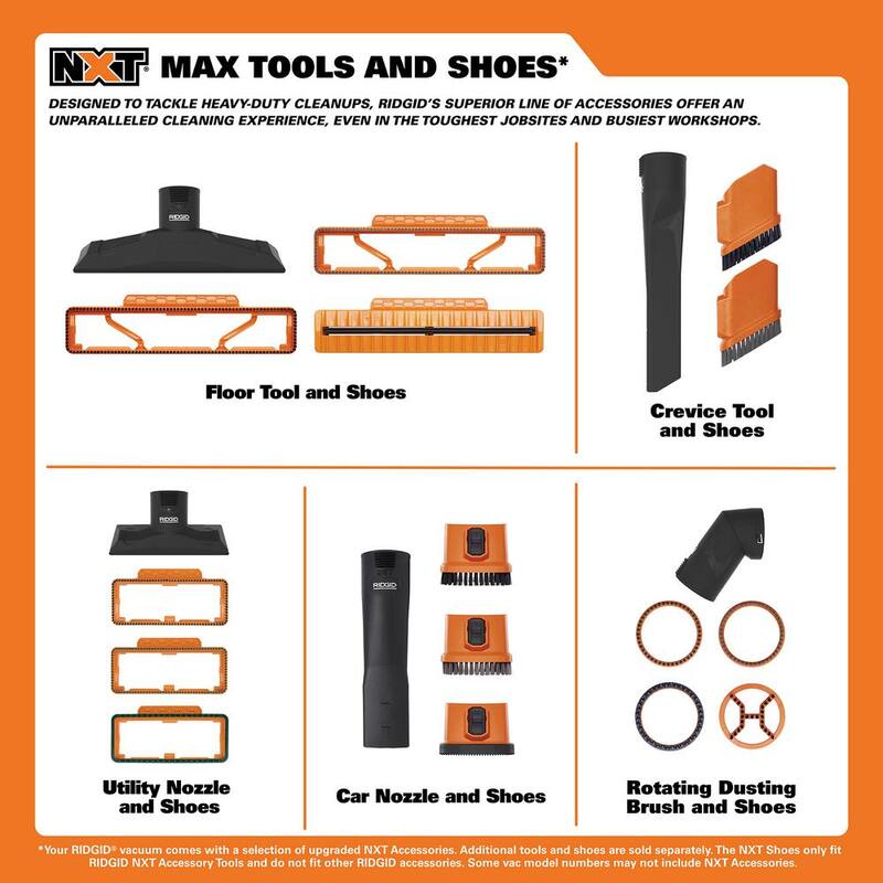 RIDGID 2-1/2 in. NXT Max Locking Car Nozzle Accessory Shop Vac Attachment for RIDGID NXT Wet Dry Vacuums - MAX2503