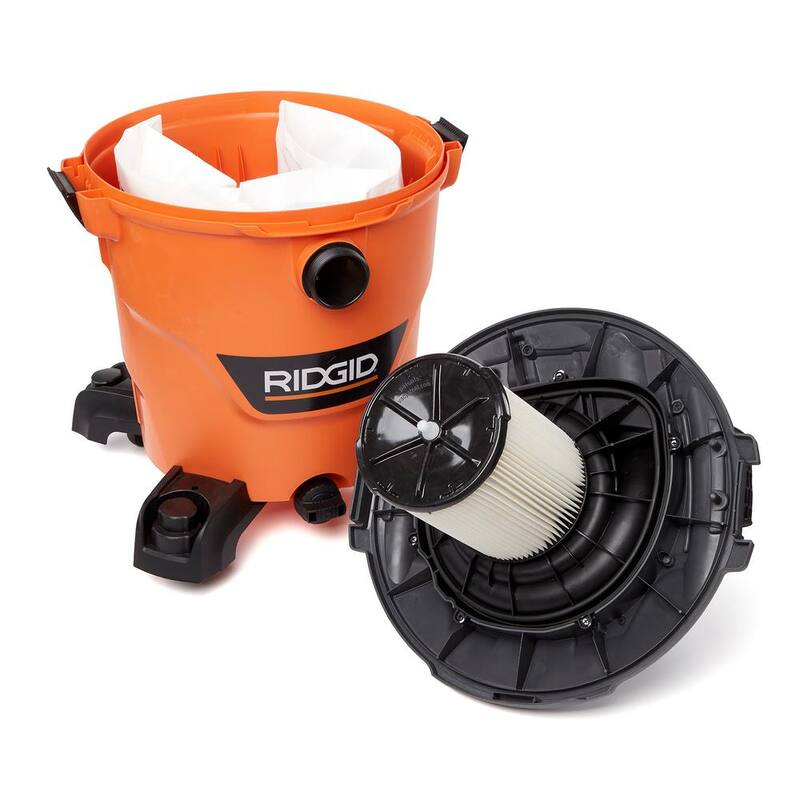 RIDGID General Debris Pleated Paper Wet Dry Vacuum Shop Vac Filter Replacement for Most 5-16 Gallon RIDGID Shop Vacs (8-Pack) - VF4200B