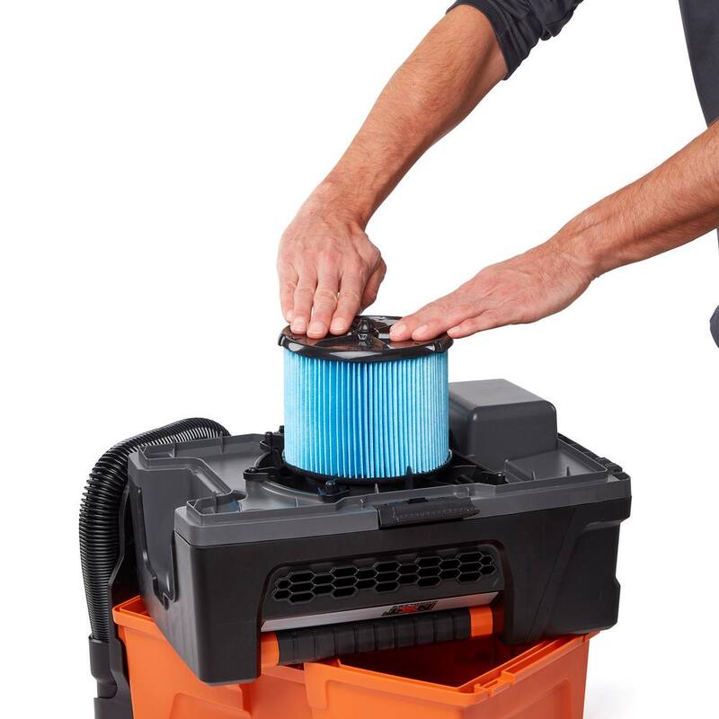 RIDGID Fine Dust Pleated Paper Wet Dry Vacuum Shop Vac Filter Replacement for Most 3-4.5 Gallon RIDGID Shop Vacs (4-Pack) - VF3500A