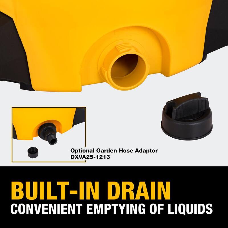 DEWALT 12 Gallon 5.5 Peak HP Wet/Dry Vac with Detachable Blower, Filters and Accessories - DXV212P