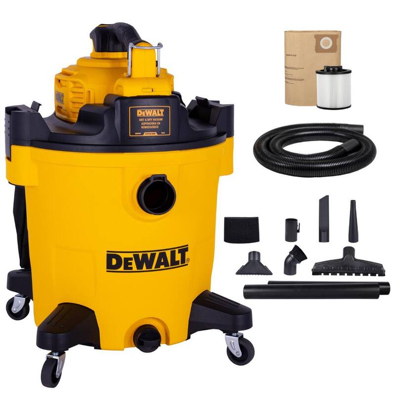 DEWALT 12 Gallon 5.5 Peak HP Wet/Dry Vac with Detachable Blower, Filters and Accessories - DXV212P