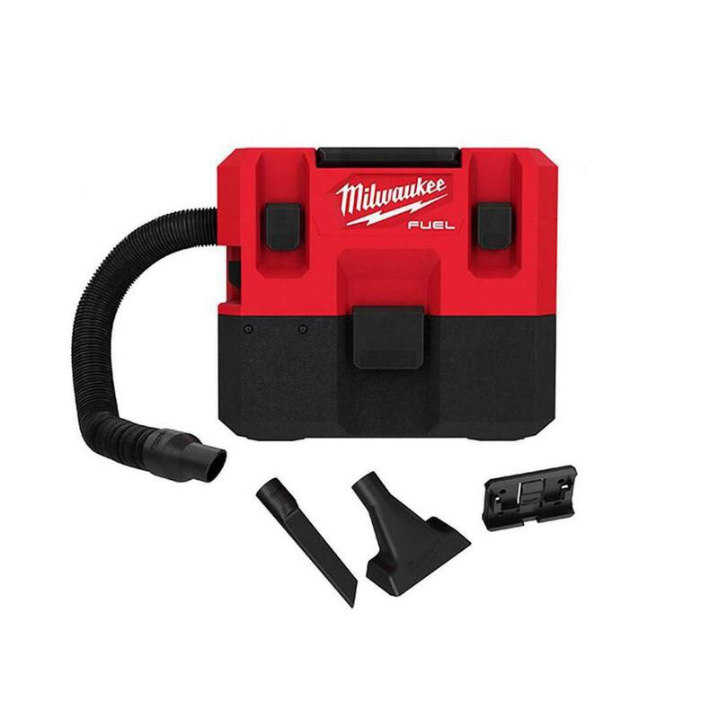Milwaukee M12 FUEL 12-Volt Lithium-Ion Cordless 1.6 Gal. Wet/Dry Vacuum w/AIR-TIP 1-1/4 in. - 2-1/2 in. Pivoting Extension Wand - 0960-20-49-90-2031