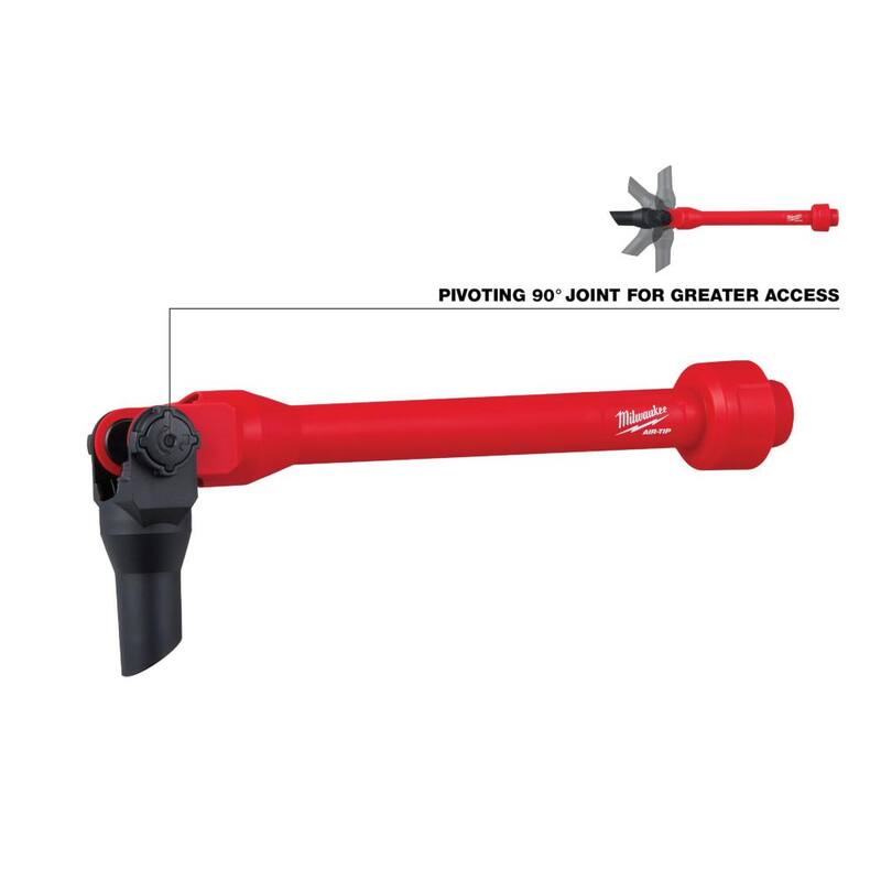 Milwaukee M12 FUEL 12-Volt Lithium-Ion Cordless 1.6 Gal. Wet/Dry Vacuum w/AIR-TIP 1-1/4 in. - 2-1/2 in. Pivoting Extension Wand - 0960-20-49-90-2031